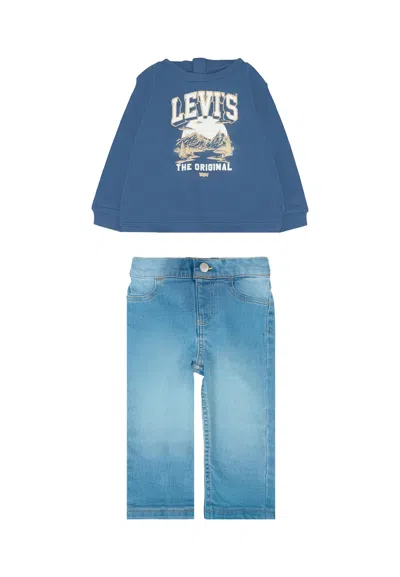 Levi's Multicolor Suit For Baby Boy With Landscape Print