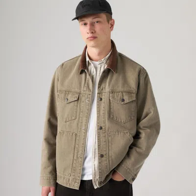 Levi's Munroe Trucker Jacket In Green