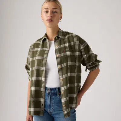 Levi's Nash Flannel Shirt In Green