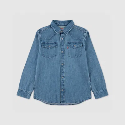 Levi's Levis New Barstow Western Shirt Chambray Big Boys S-xl M In Blue