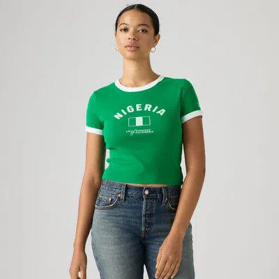 Levi's Nigeria Mini Ringer Tee T-shirt In Green