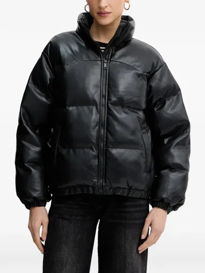 Levi's Noe Western Zip-up Puffer Jacket In Black