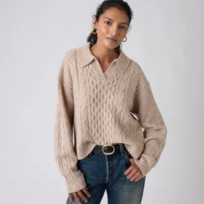 Levi's Nova Cable Sweater In Brown