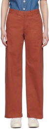 Levi's Orange Baggy Trousers In 181441 Baked Clay