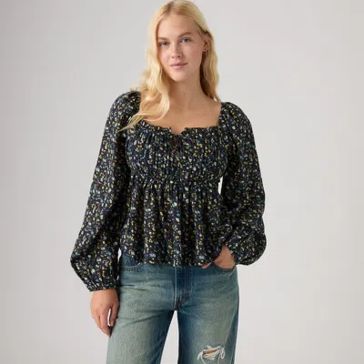 Levi's Oraya Long-sleeve Blouse In Multi