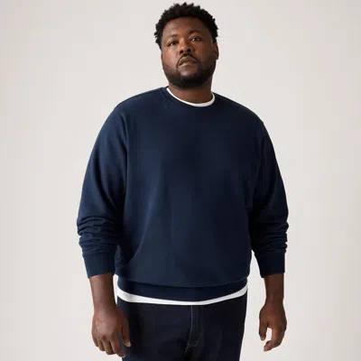 Levi's Original Housemark Crewneck Sweatshirt (big) In Blue
