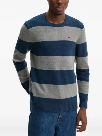 Levi's Original Housemark Striped Logo-patch Sweater In Multi