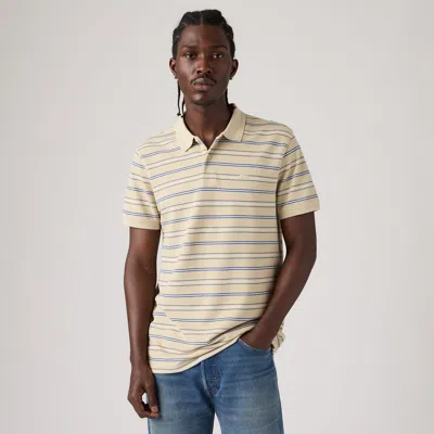 Levi's Original Polo In Roldan Stripe Castle Wall