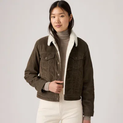 Levi's Original Sherpa Trucker Jacket In Brown