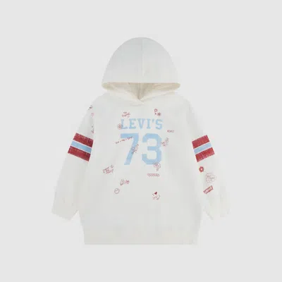 Levi's Oversized Varsity Hoodie Little Girls 4-6x 4 In White
