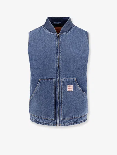 Levi's Workwear Sansome Padded Denim Vest In Navy