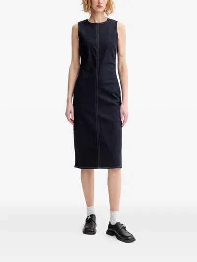 Levi's Panelled Sleeveless Midi Dress In Blue