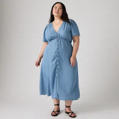 Levi's Paola Short-sleeve Midi Dress (plus Size) In Blue