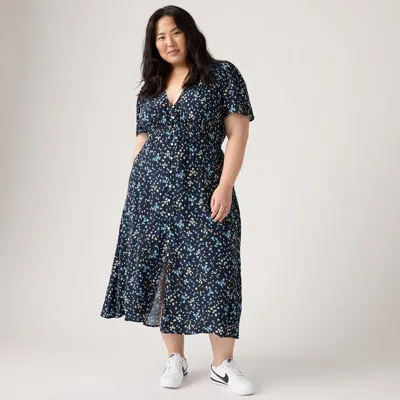 Levi's Paola Short-sleeve Midi Dress (plus Size) In Blue