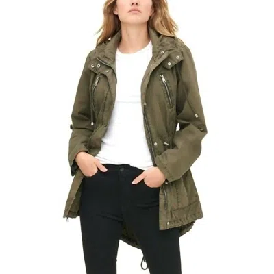 Levi's Parachute Fish Tail Mid Length Utility Jacket In Green