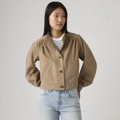 Levi's Parker Pretty Short Coat In Brown