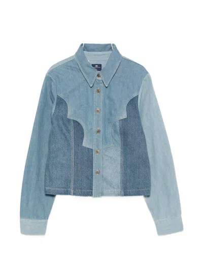 Levi's Patchwork Button-up Jacket In Blue