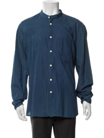 Pre-owned Levi's Patterned Long Sleeve Shirt In Blue