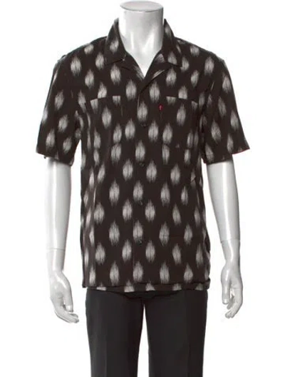 Pre-owned Levi's Patterned Short Sleeve Shirt In Grey