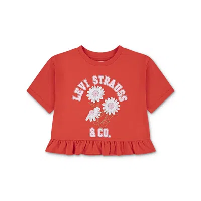 Levi's Levis Peplum Top Big Girls S-xl S In Red
