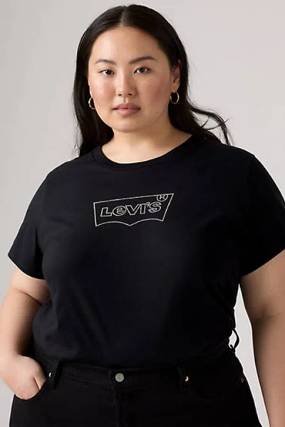 Levi's Perfect Logo Tee (plus Size) In Black