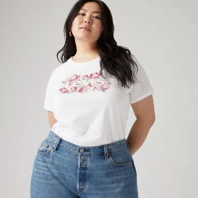 Levi's Perfect Logo Tee (plus Size) In White