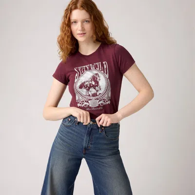 Levi's Perfect T-shirt In Burgundy