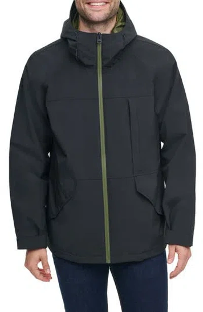 Levi's® Performance Rain Slick Hooded Jacket In Black