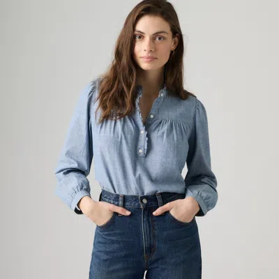 Levi's Perla Long-sleeve Blouse In Blue