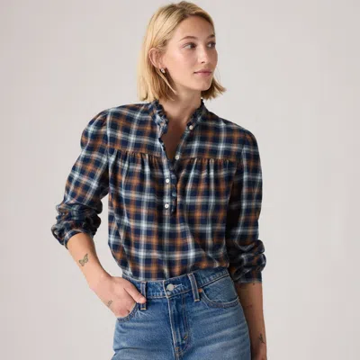 Levi's Perla Long-sleeve Blouse In Blue