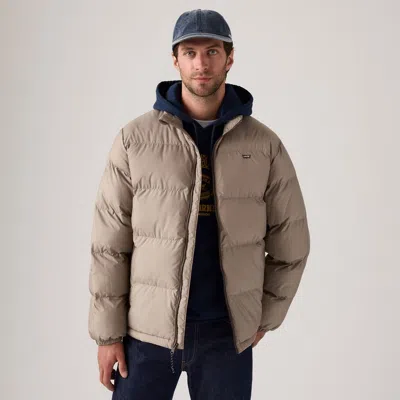 Levi's Piedmont Short Puffer Jacket In Brown