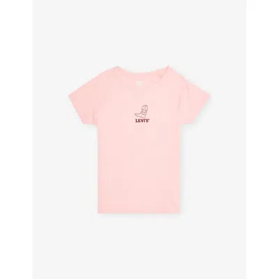 Levi's Kids' Pink Colour-block Raglan Stretch-cotton T-shirt 10-