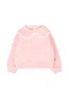 Levi's Pink Sweatshirt For Baby Girl With Logo In Animal Print