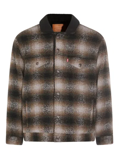 Levi's Plaid Jacket In Brown
