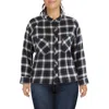 Levi's Plus Harrison Plaid Womens Plaid Cotton Button-down Top
