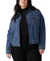 Levi's Plus Size Button-down Original Denim Trucker Jacket In Blue