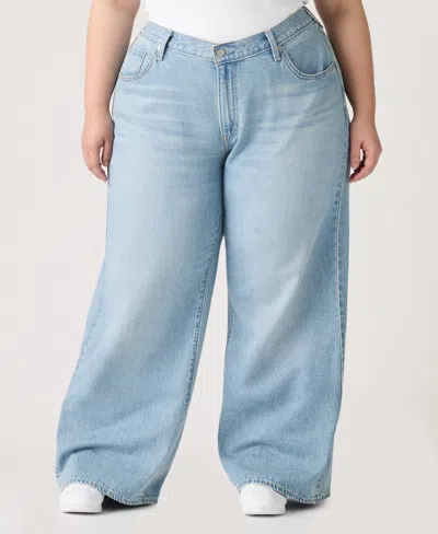 Levi's Plus Size Cinch-waist Lightweight Baggy Jeans In Blue