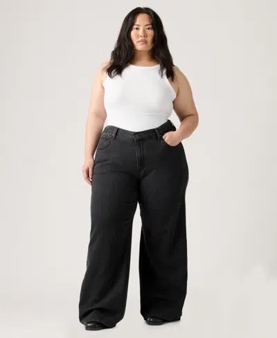 Levi's Plus Size Cinch-waist Lightweight Baggy Jeans In Black