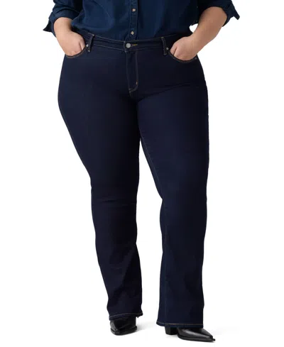 Levi's Plus Size Classic Mid-rise Bootcut Jeans In Darkest Sky