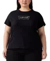 Levi's Plus Size Cotton Perfect Studded Logo T-shirt In Black
