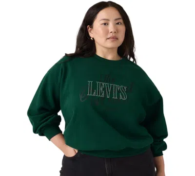 Levi's Plus Size Crewneck Sweatshirt In Serif Stud Lc Pine Grove