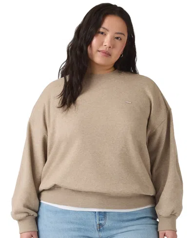 Levi's Plus Size Crewneck Sweatshirt In Brown