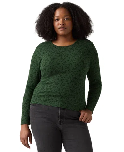 Levi's Plus Size Crewneck T-shirt In Green