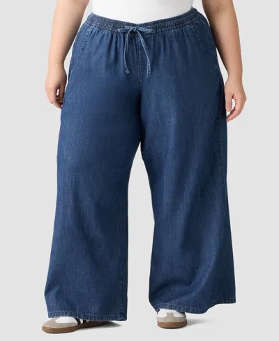 Levi's Plus Size Essential Wide-leg Cotton Pants In Bon Voyage