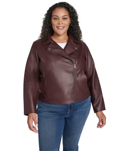Levi's Plus Size Long Sleeve Moto Jacket In Black