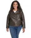 Levi's Plus Size Long Sleeve Moto Jacket In Brown