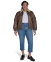 Levi's Plus Size Long Sleeves Western Bomber Jacket In Brown