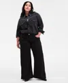 Levi's Plus Size Mid Rise 318 Shaping Wide-leg Jeans In Black