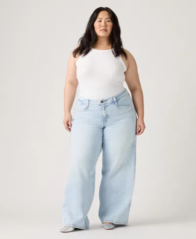 Levi's Plus Size Mid-rise Wide-leg Baggy Jeans In Blue