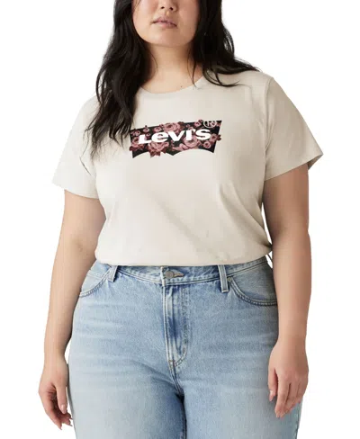 Levi's Plus Size Perfect Logo Short Sleeve T-shirt In Neutral